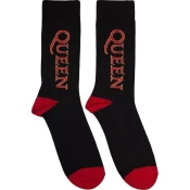 Queen Nogavice Red Logo Vertical Black 39-45