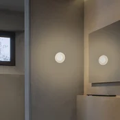 Karman Agua LED stensko svetilo, IP44, matirano steklo - Kopalnica - Dizajn - črna, prozorna - Kovina