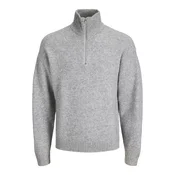 JACK & JONES Pulover JJESOHO OLLIE siva