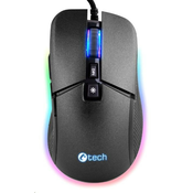 C-TECH igralna miška Dawn, za priložnostne igre, 6400 DPI, RGB osvetlitev, USB