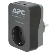 APC SurgeArrest 1 Outlet 2USB Black 230V