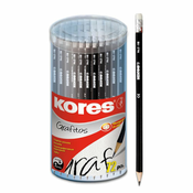 KORES grafitna olovka sa gumicom GRAFITOS HB 72 KOM TROKUTNE