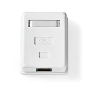 Nedis Network Wall Box | Na steni | 1 vrata | UTP CAT6 | Naravnost | Ženska | Pozlačeno | ABS | Bela | Škatla