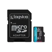 KINGSTON 64GB microSDXC Canvas + Adapter