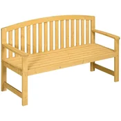 SONNENH Vrtni stol, 140 x 50 x 85 cm, les, oranžna, 143 x 51 x 85 cm, za vrt ali teraso
