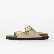Sneakers Birkenstock Arizona Droplet Buckle Natural Leather Patent Women High-Shine Ecru EUR 38