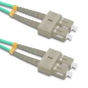 Qoltec SC/UPC optični patchcord - SC/UPC | Večmodni | 50/125 | OM4 | Duplex | 1 m