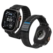 Spigen Pašček iz blaga (ježkast), črn - Apple Watch 49 mm/46 mm/45 mm/44 mm