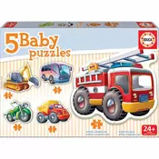 EDUCA djecje puzzle Vozila, 3-5 komada