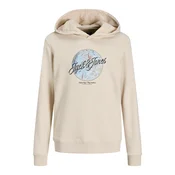 Jack & Jones Junior Majica Honolulu bež/svetlo modra/črna