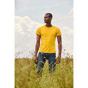 Yellow Iconic Combed Cotton T-shirt Fruit of the Loom