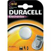 Duracell Litijeva gumbna baterija Duracell, CR 1616, 3 V, BR1616, DL1616, ECR1616, KCR1616, KL1616