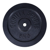 GORILLA SPORTS Crna Teg od livenog gvožda 5 kg