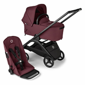 Bugaboo Dragonfly - complete s košaro BLACK/DARK CHERRY-DARK CHERRY