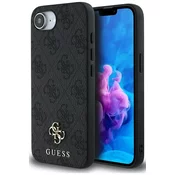 Ovitek Guess Case 4G Small 4G in Classic MagSafe za iPhone 16e črna (GUHMPSE4P4SM4MK)
