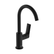 ARMATURA ZA UMIVALNIK ZEBRIS POLKROŽNA ČRNA, S SIFONOM, 72574670, HANSGROHE | Topdom