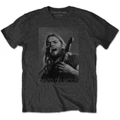 David Gilmour On Microphone Half-tone Charcoal Grey L Majica