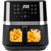 Brock DAF 6501G, Friteza, 1800 W, 6.5L, 12 programa, Prozor, Digitalna, Crna, Pećnica na topli zrak