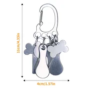 INF Igrača za papige iz nerjavečega jekla z zvoncem, 11cm x 4cm x 3cm, (5000302004)