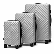 Set kofera 3u1 u sivoj boji - Chevron dezen