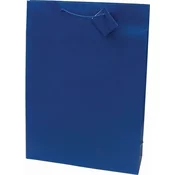 PIGO Vrečka darilna 330x457x102 platificirana mat - modra