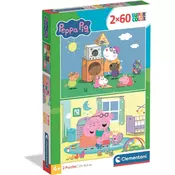 Clementoni - Puzzle 2x60 Peppa Pig: Igra - 40 - 99 kosov