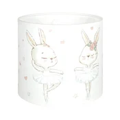 Brilagi - Univerzalni abažur BOBO E27, precnik 15 cm, beo sa motivom zecica