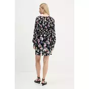 Desigual Vsakodnevna obleka Flor Acrilica 25WWVW09 Črna Regular Fit