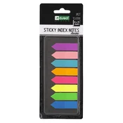 Označevalec strani levia puščice z ravnilom pvc 12x45mm 1/8 barv int. 110505