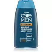 Avon Care Men Essential 3 v 1 šampon, balzam in gel za prhanje 200 ml