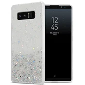 Cadorabo Cadorabo Case, združljiv s Samsungom v prozornem z bleščicami - zaščitnim pokrovom, narejen iz fleksibilnega silikona TPU s penečimi bleščicami, (20571655)