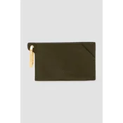 Usnjen etui za kartice AllSaints HEX CARDHOLDER zelena barva, W398XB