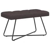 Vidaxl Klop s gumbnim oblazinjenjem Temno rjava 80 x 40 x 46 cm Blago