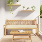 vidaXL Palične blazine  za klopi 2 kosa Krem 200x40x8 cm Oxford tkanina