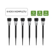 Aigostar Talna solarna LED svetilka – komplet 6 kosov za zunanjo vrtno osvetlitev