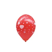 Napihljiv balon Srčki belo/rdeč O30cm `L` [5 kosov]