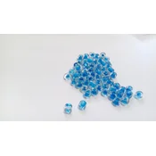 Kašaste perle (seed beads) 4 mm providna boja unutra plava