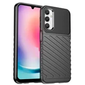 HURTEL Thunder Case ovitek za Samsung Galaxy A24 4G silikonski oklepni ovitek črn
