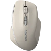 CANYON mouse MW-21 BlueLED 7buttons Wireless Cosmic Latte