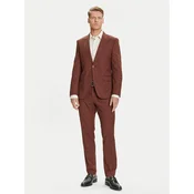 BOSS Obleka H-Huge 50546080 Rjava Slim Fit