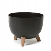 Lamela Plastični lonček za rože črne barve 47 cm x 47 x 27,5 cm 1 kos.