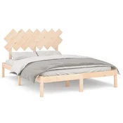Vidaxl Posteljni okvir 150x200 cm trdnega lesa