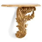 Casa Padrino luxury baroque wall console antique gold - Handmade solid wood wall decoration console in baroque style - Italian baroque wall decoration - Baroque furniture - Made in Italy
