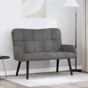vidaXL Dvosečna zofa Temno siva 115 x 61 x 87 cm Žamet