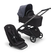 Bugaboo Dragonfly s košaro - GRAPHITE/MIDNIGHT BLACK - STORMY BLUE