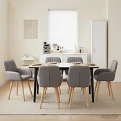 Jedilni stoli 6 kos Blago Taupe 56,5 x 50 x 87,5 cm