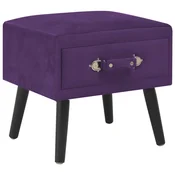 Vidaxl Nočna omarica žamet 40x35x40 cm temno vijolična