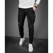 Denistar Muške pantalone 100/2708, Kargo, Crne