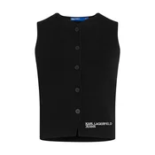 KARL LAGERFELD JEANS Pleten brezrokavnik črna/bela