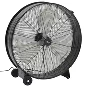vidaXL Industrijski bobnasti ventilator 77 cm 180 W črn